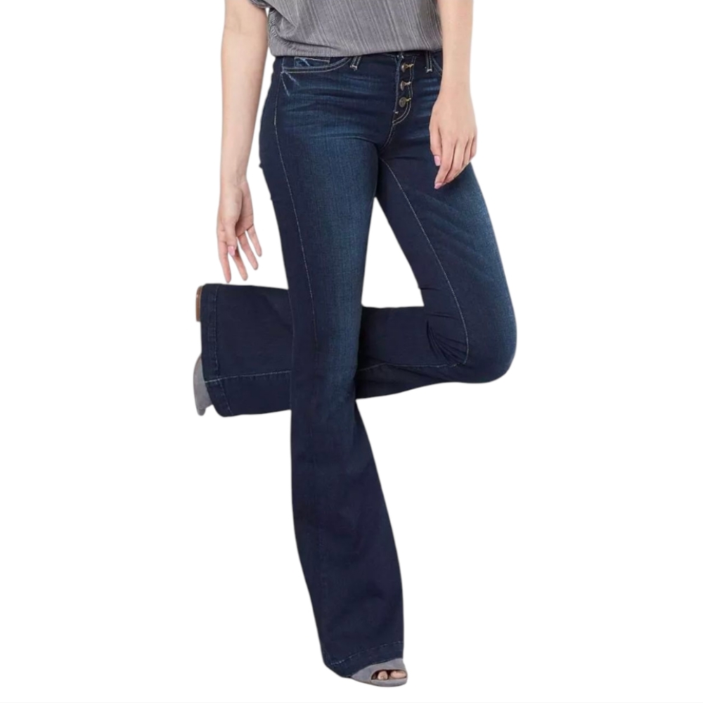 FLYING MONKEY Mid-Rise flare stretch jeans style #Y2449R color Replay 26x34.25L